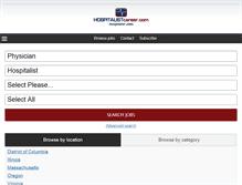 Tablet Screenshot of hospitalistcareer.com